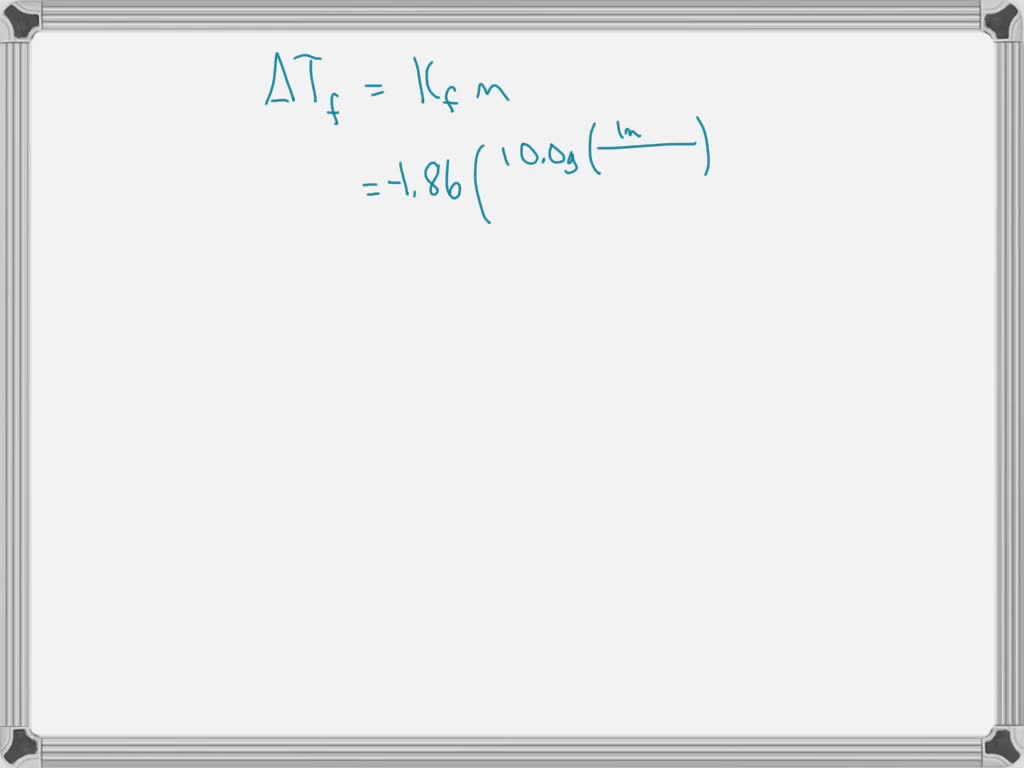 SOLVED What would be the frccezing point of saturated solution of