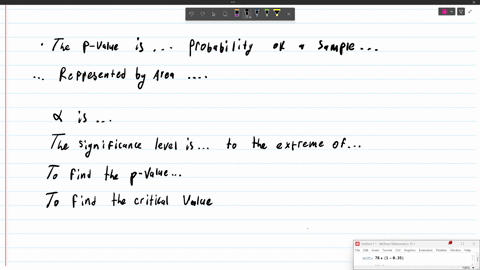 1-the-p-value-is-the-select-the-maximum-probability-allowed-for-the-sample-statistic-to-be-considered-unusual-probability-you-get-the-sample-statistic-or-more-extreme-if-the-null-hypothesis-50478