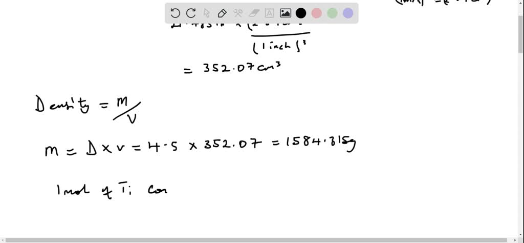 SOLVED: A pure titanium cube has an edge length of 2.78 in. How many ...