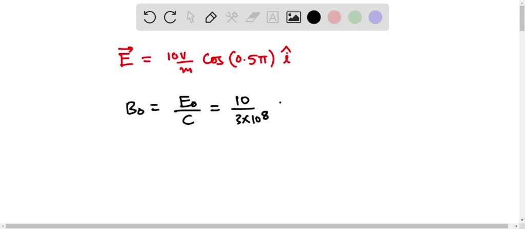 Solved A Non Uniform Plane Wave A Time Varying Electric Field Exists In Vacuum With No Sources 2118