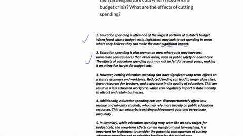 why-is-education-spending-one-of-the-first-areas-the-state-legislature-cuts-when-faced-with-a-budget-crisis-what-are-the-effects-of-cutting-spending-62471