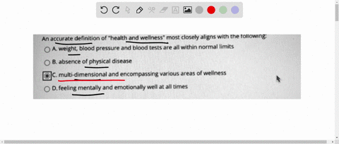 an-accurate-definition-of-health-and-wellness-most-closely-aligns-with-the-foiowing-weight-blood-pressure-and-blood-tests-are-within-normal-limits-b-absence-of-physical-disease-multi-dimensi-56457