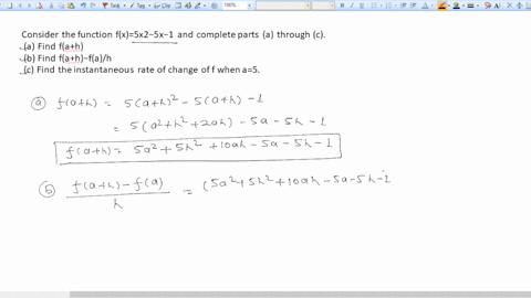 consider-the-function-fx5x25x1-and-complete-parts-a-through-c-a-find-fah-b-find-fahfah-c-find-the-instantaneous-rate-of-change-of-f-when-a5-22364