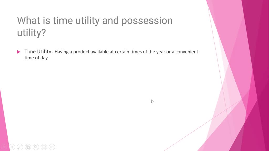 SOLVED What is time utility and possession utility?