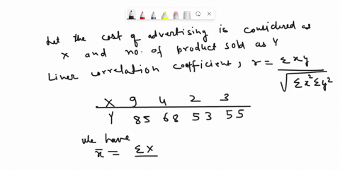 find-the-value-of-the-linear-correlation-coefficient-r-the-paired-data-below-consist-of-the-costs-of-advertising-in-thousands-of-dollars-and-the-number-of-products-sold-in-thousands-cost-9-2-14503