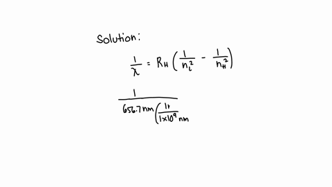 an-excited-hydrogen-atom-emits-light-with-a-wavelength-of-6567-nm-to-reach-the-energy-level-for-which-n-2-in-which-principal-quantum-level-did-the-electron-begin-53376