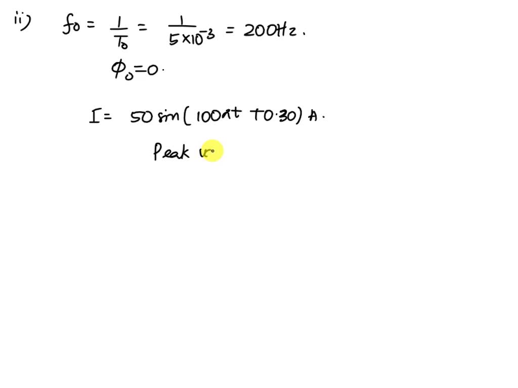 SOLVED: Find the peak value, the r.m.s. value, the periodic time, the ...