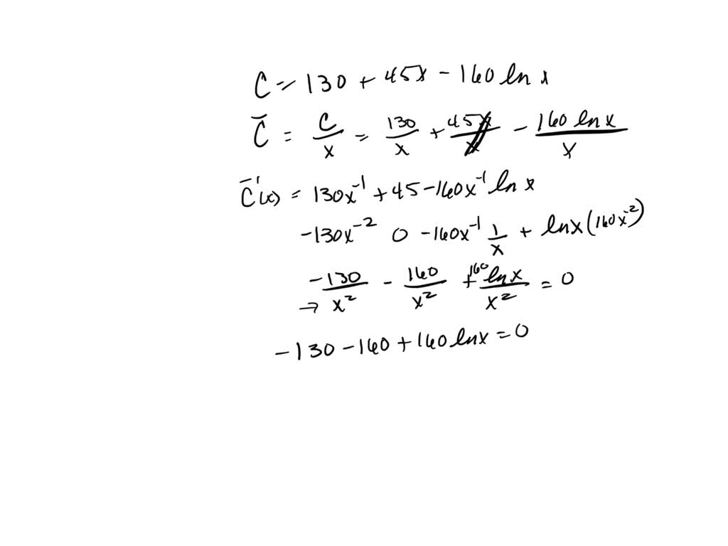 SOLVED: Manufacturing Cost: A manufacturer's total cost consists of a ...