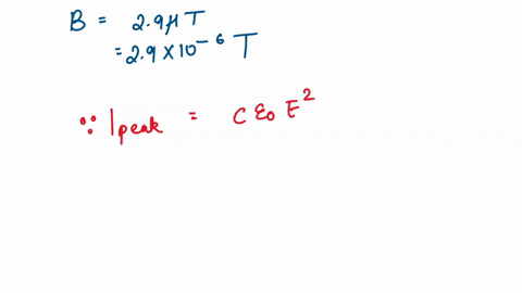The magnetic field in an electromagnetic wave has a peak...