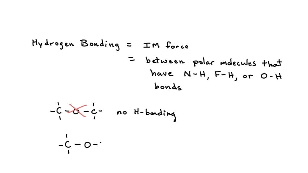 SOLVED Which of the following compounds exhibits hydrogen bonding? CH3OCH3 CH3OH CH3Cl HCl