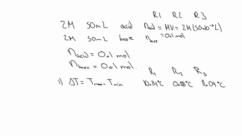 table-1-raw-data-for-acid-base-calorimetry-experiment-data-analysis-1calculate-delta-mathrmtleft-circ-mathrmcright-from-mathrmt_max-mathrmt_min-2-calculate-the-number-of-moles-using-mathrmm-times-ma-2