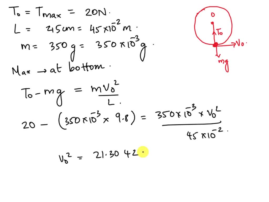 SOLVED: A Ball Of Mass M 350 G Swings In A Vertical Loop While Attached ...