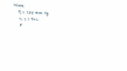 a-sample-of-oxygen-gas-occupies-a-volume-of-150-l-at-a-pressure-of-735-mmhg-and-a-temperature-of-25-celsius-what-volume-will-it-occupy-in-liters-if-the-pressure-is-increased-to-70-mmhg-with-40568