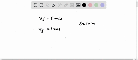 a-hockey-player-strikes-a-puck-giving-it-an-initial-velocity-of-50-ms-in-the-positive-x-direction-the-puck-slows-uniformly-to-100-ms-when-it-has-travel-100-m-what-is-the-pucks-acceleration-t-29845