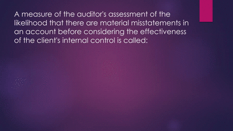 a-measure-of-the-auditors-assessment-of-the-likelihood-that-there-are-material-misstatements-in-an-account-before-considering-the-effectiveness-of-the-clients-internal-control-is-called-inhe-56027