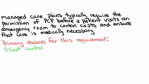 explain-why-all-managed-care-plans-require-the-permission-of-the-primary-care-physician-before-a-patient-visits-an-emergency-room-under-what-circumstances-is-this-permission-not-required