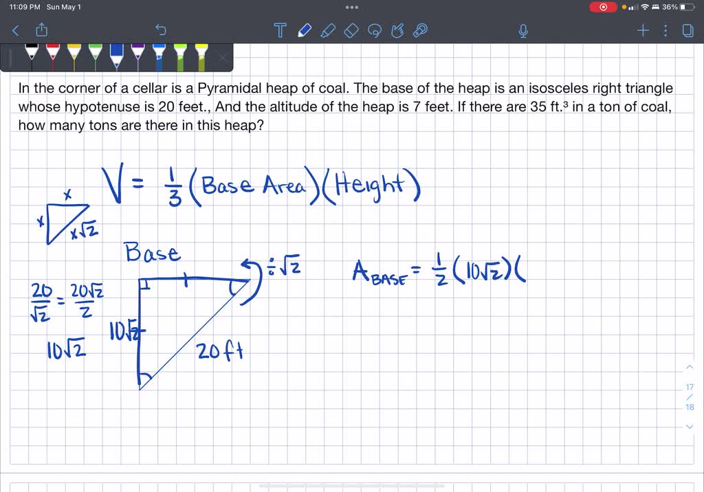 solved-in-the-corner-of-a-cellar-is-a-pyramidal-heap-of-coal-the-base