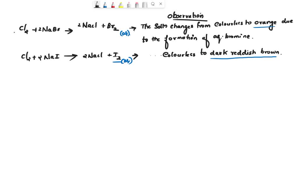 SOLVED Activity 3. Reactivity of the Halogen Group Complete the