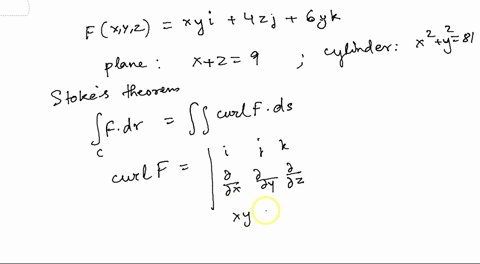 use-stokes-theorem-to-evaluate-c-f-dr-where-c-is-oriented-counterclockwise-as-viewed-from-above-fx-y-z-i-x-yzj-xy-z-k-c-is-the-boundary-of-the-part-of-the-plane-4x-3y-z-1-in-the-first-octant-00915