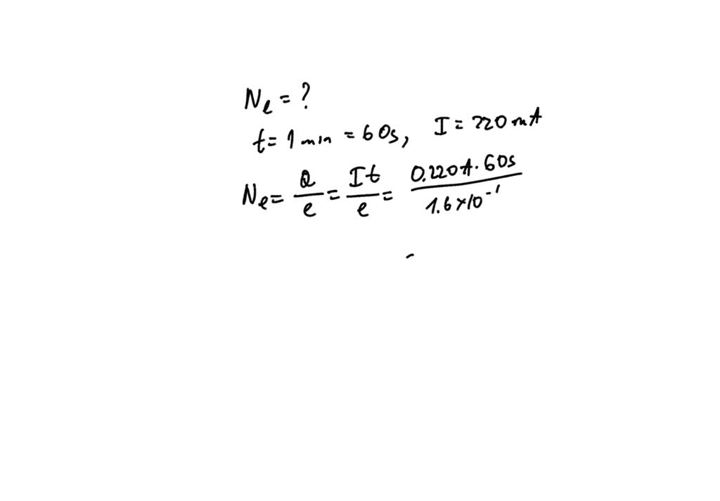 SOLVED: How many electrons pass through a lamp in one minute if the ...