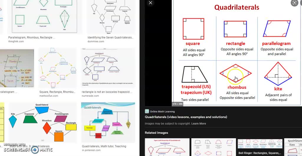 SOLVED (f) quadrilateral in which adjacent angles are congruent