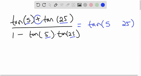 use-trigonometric-identities-to-find-the-exact-value-tan5-tan25-1-tanstan25-84743