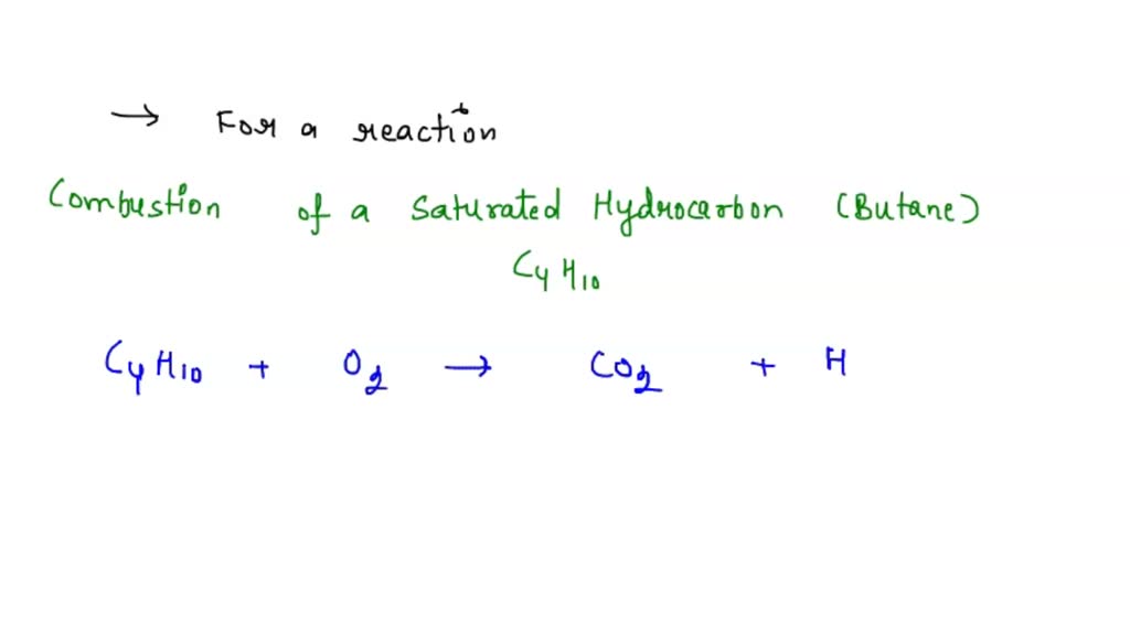 SOLVED: The heat of combustion (âˆ†H) for an unknown hydrocarbon is -8. ...