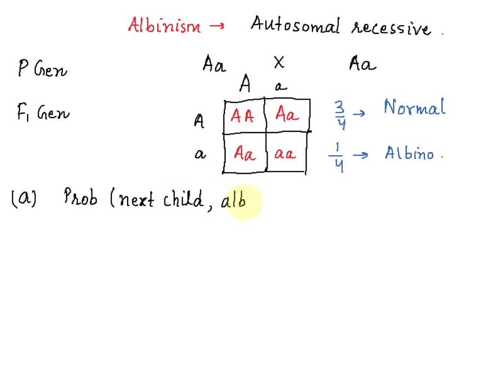 SOLVED: 5. Albinism, lack of pigmentation in humans, results from an ...