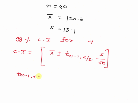 942-a-simple-random-sample-of-size-n40-is-drawn-from-a-population-the-sample-mean-is-found-to-be-x1203-and-the-sample-standard-deviation-is-found-to-be-s131-construct-a-99-confidence-interva-37451