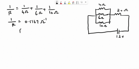 three-resistors-having-resistances-of-40-60-and-100-are-connected-in-parallel-if-the-combination-is-connected-in-series-with-an-ideal-12-v-battery-and-a-20-resistor-what-is-the-current-throu-18182