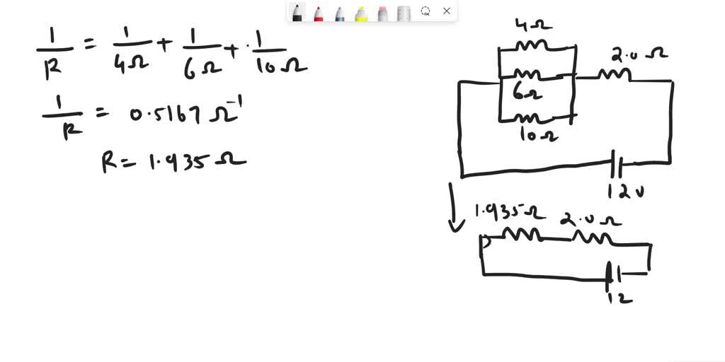 SOLVED: Three resistors having resistances of 4.0 Ω, 6.0 Ω, and 10.0 Ω ...