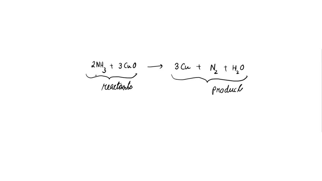 SOLVED: Based on the balanced chemical equation: 2 NH3 + 3 CuO > 3 Cu ...