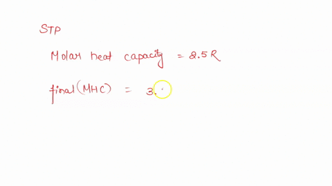 the-molar-heat-capacity-of-oxygen-gas-at-stp-is-nearly-25r-as-the-temperature-is-increased-it-gradually-increases-and-approaches-35-r-the-most-appropriate-reason-for-this-behaviour-is-that-at-high-tem