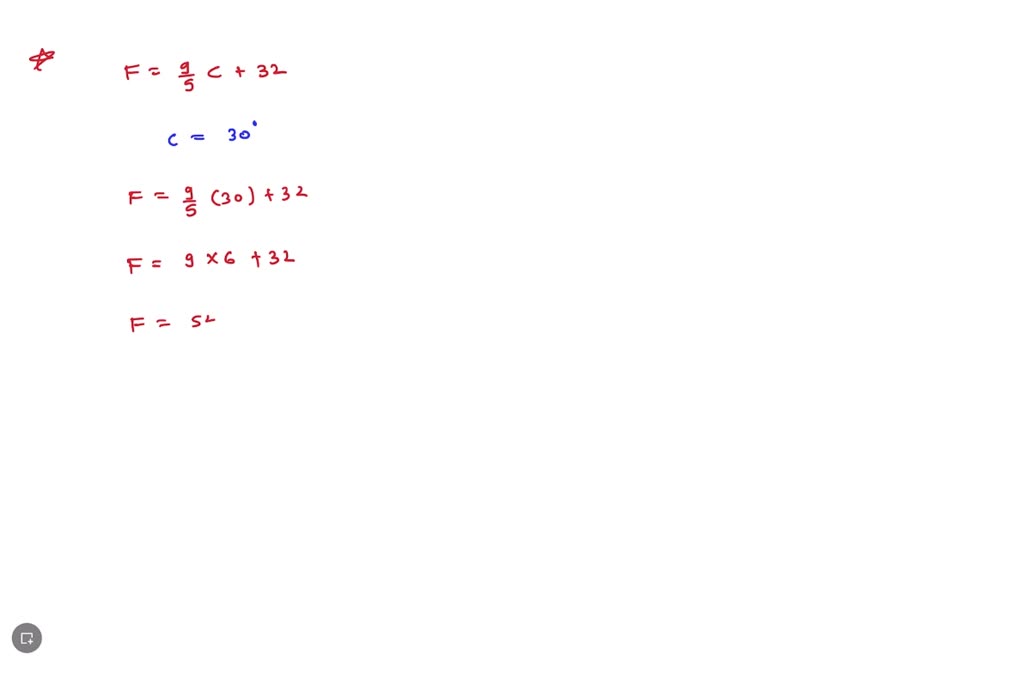 SOLVED The Formula To Convert F To C Is C 5 9 F 32 Convert 50 C 