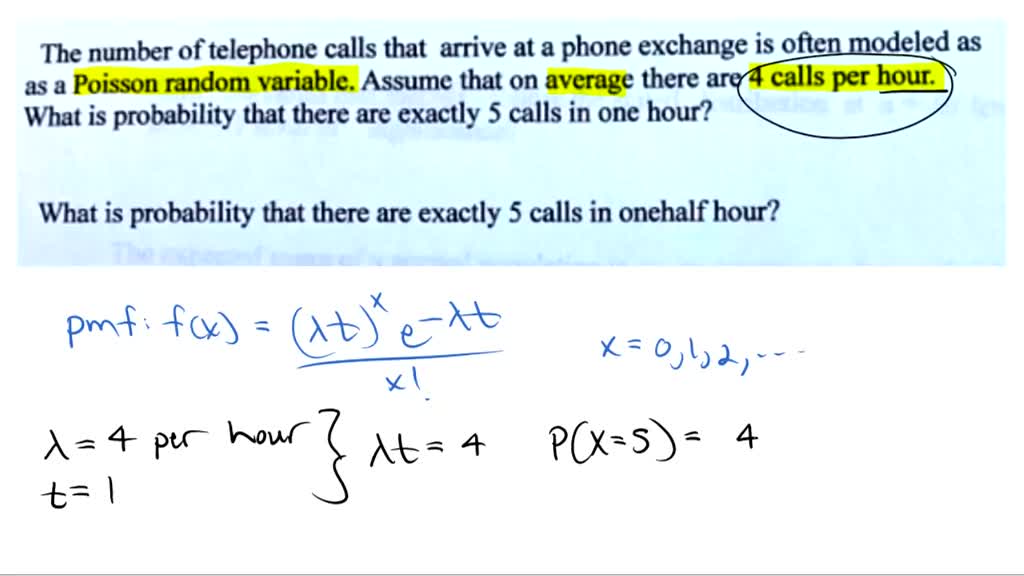 SOLVED: The number of telephone calls that arrive at - phone exchange ...