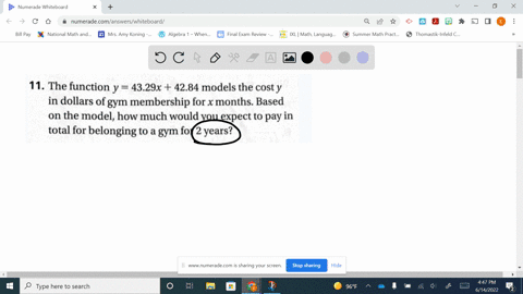 11-the-function-y-4329x-4284-models-the-cost-y-in-dollars-of-gym-membership-for-x-months-based-on-the-model-how-much-would-you-expect-to-pay-in-total-for-belonging-to-a-gym-for-2-years-67659
