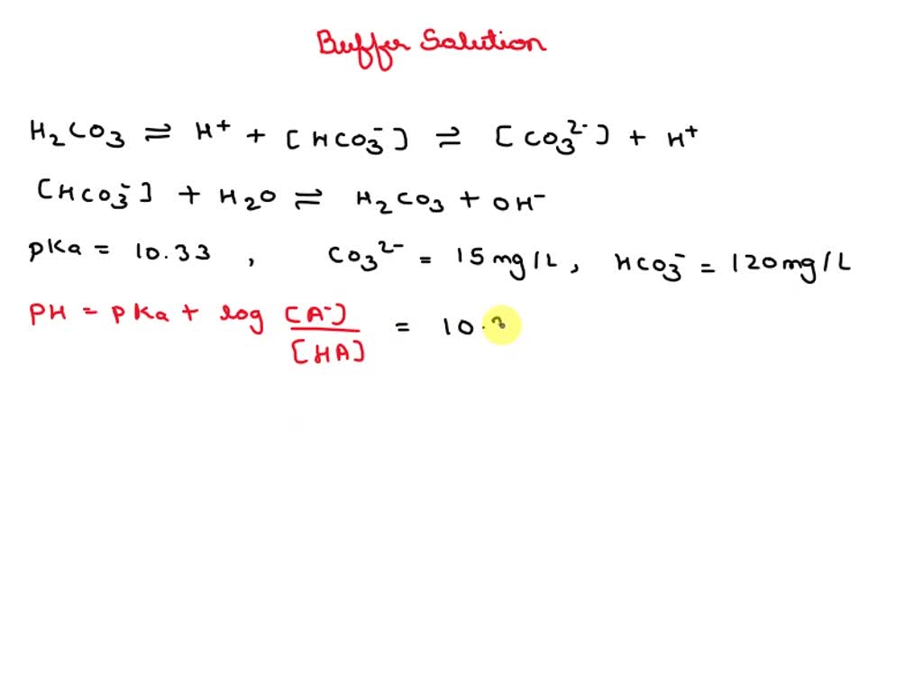 SOLVED: Alkalinity and pH 2) Determine the alkalinity (mg/L as CaCO3 ...