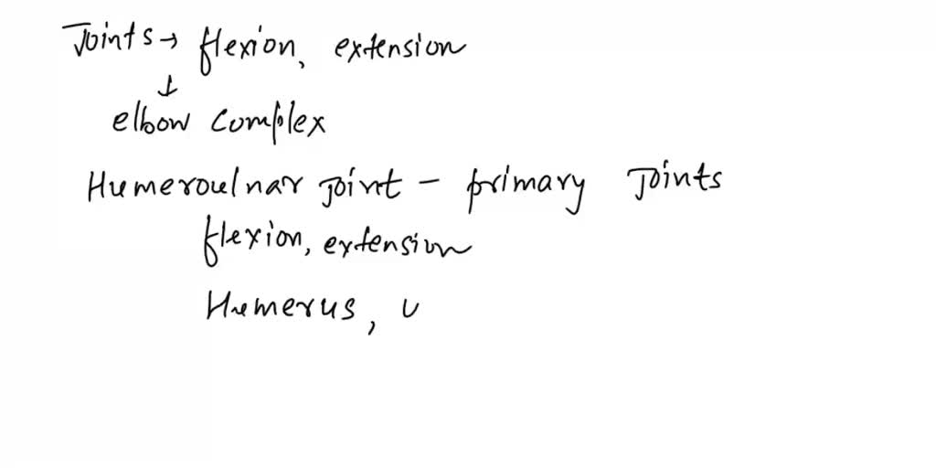 SOLVED 18. Which joints are responsible for flexion and extension at