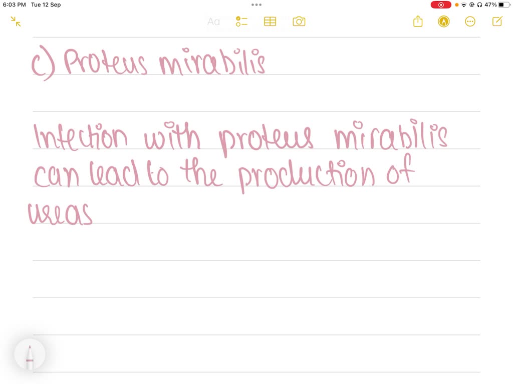 SOLVED Infection with which of the following organisms causes alkaline