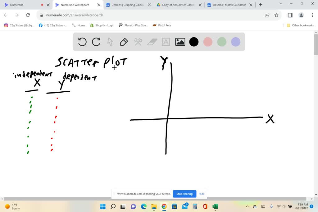 SOLVED True or false. When drawing a scatter diagram; the explanatory variable is placed along