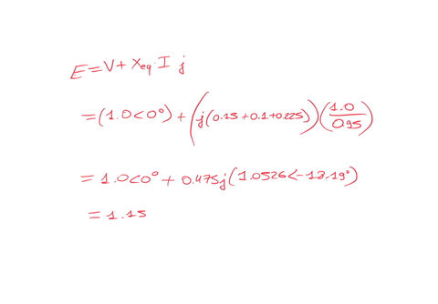 a-synchronous-machine-is-connected-to-an-infinite-bus-through-a-transformer-having-a-reactance-of-01-pu-and-a-double-circuit-transmission-line-with-045-pu-reactance-for-each-circuit-to-an-in-37002