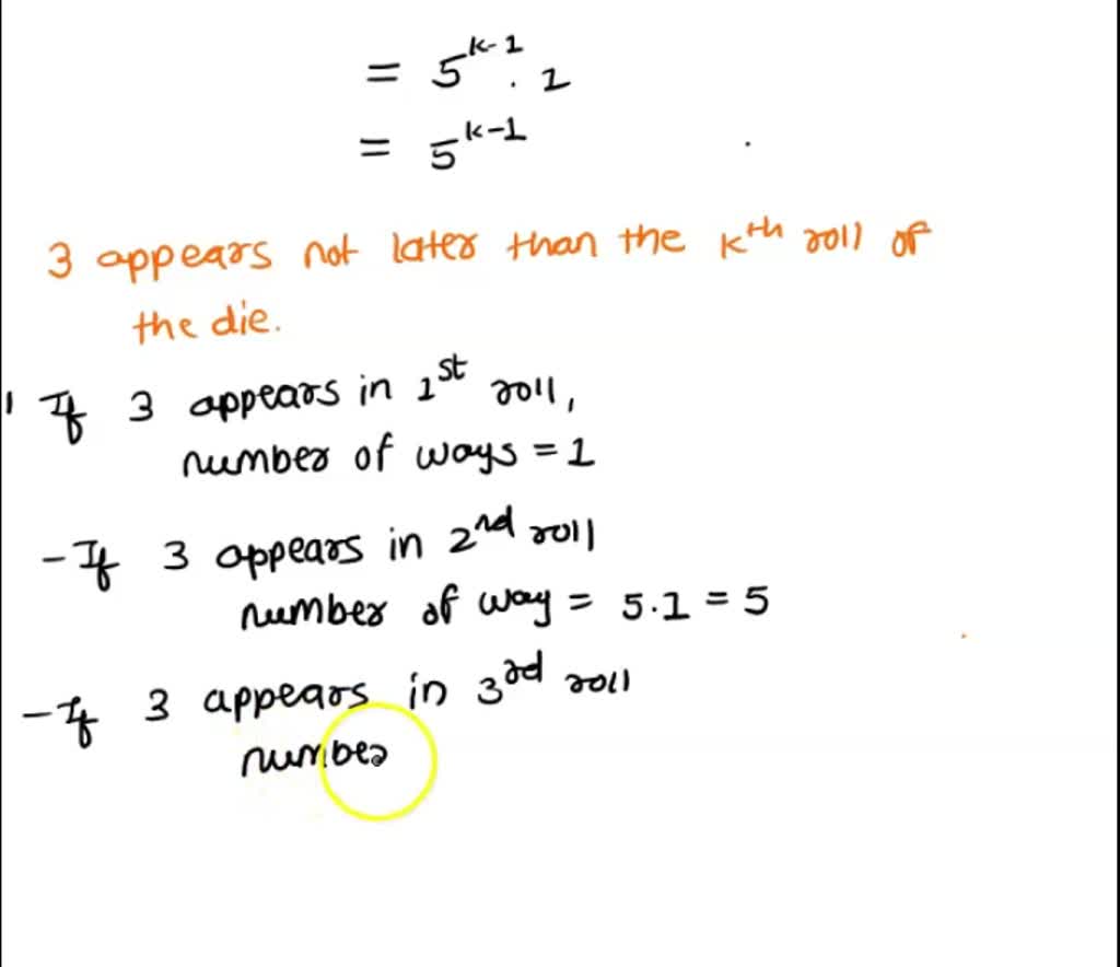 SOLVED An experiment consists of rolling a die until a 3 appears