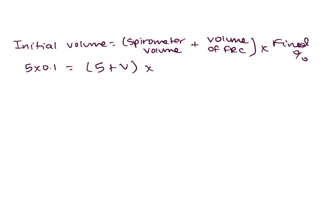 SOLVED In a measurement of FRC by helium dilution, the original and