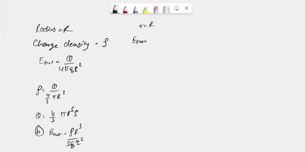 SOLVED A spherical ball of charged particles has a uniform charge