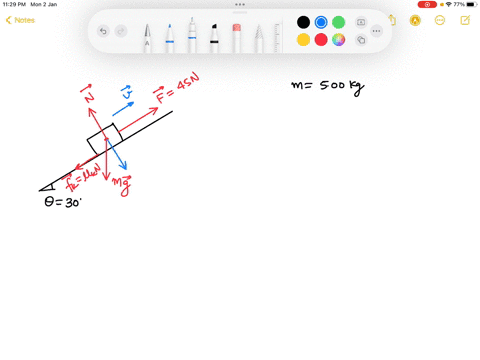 a-500-kg-box-is-being-pulled-at-constant-speed-up-a-30-incline-by-a-force-of-450-n-parallel-to-the-incline-determine-the-coefficient-of-kinetic-friction-between-the-box-and-the-plane-36675