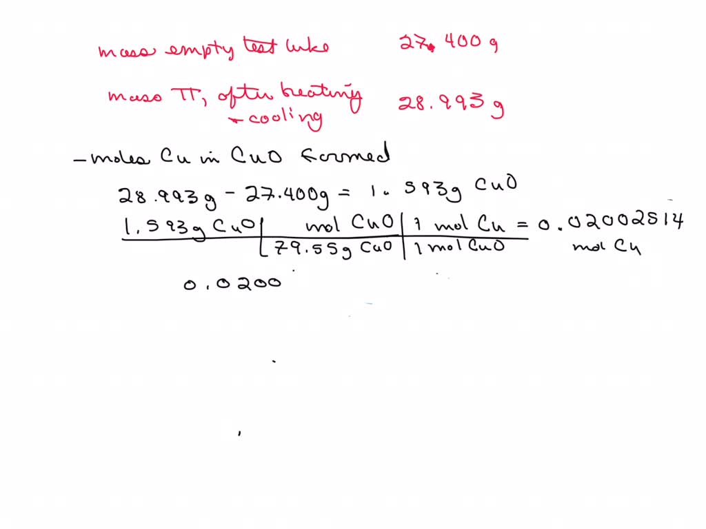 SOLVED Record the following results in the table below. mass of empty