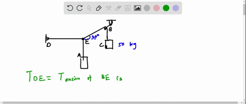 problem-5-points-if-the-mass-cylinder-c-is-50-kg-determine-the-mass-of-cylinder-a-in-order-to-hold-the-assembly-in-the-position-shown-below-assume-the-pulley-at-b-is-frictionless-begin-your-12968