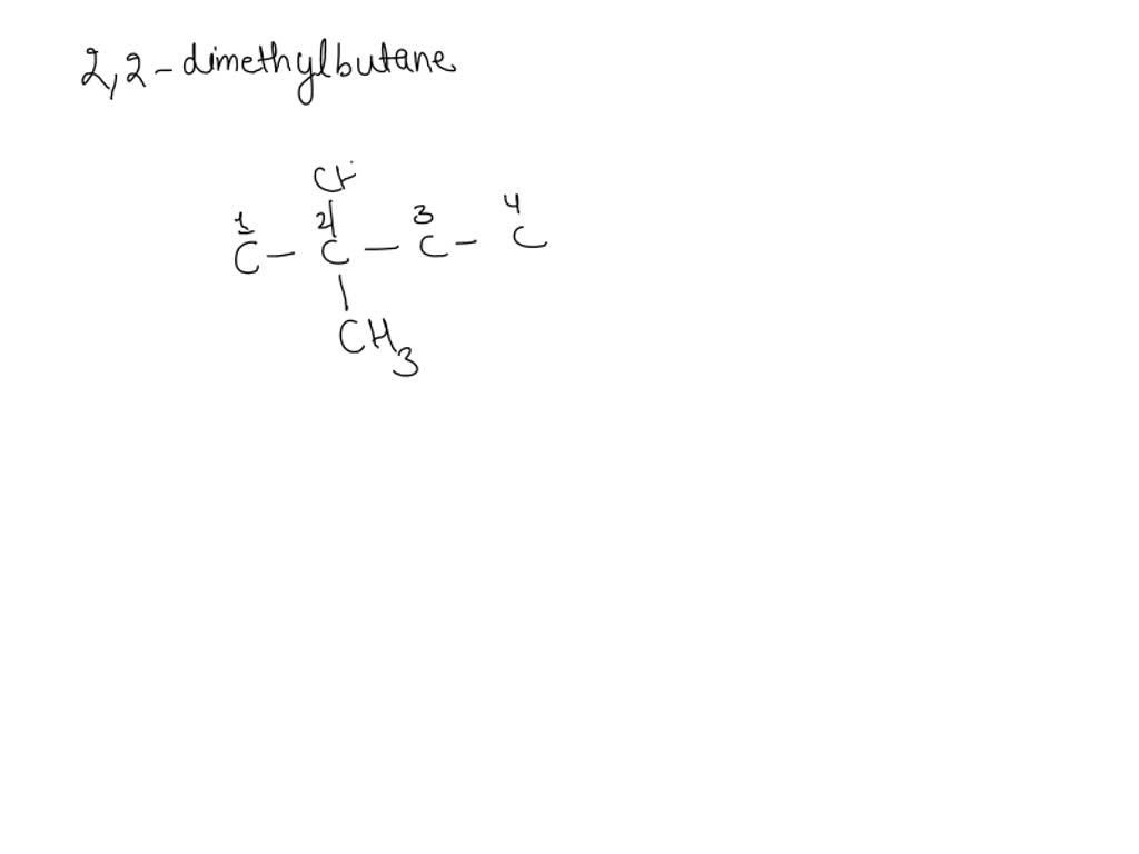 SOLVED 1 Vonean Select 22 2 dimethylbutane. Draw Show all hydrogen