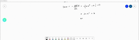 particle-moves-in-one-dimension-and-is-subject-to-a-conservative-force-whose-potential-energy-function-is-given-by-ux-where-a-and-b-are-positive-constants-ux-ax3-bx-a-find-the-two-equilibriu-86785