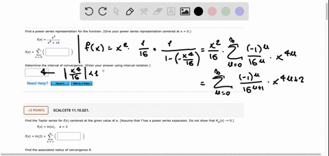 find-power-series-representation-for-the-function_-give-your-power-series-representation-centered-at-x-0-fx-x4-16-fx-determine-the-interval-of-convergence-enter-your-answer-using-interval-no-09768